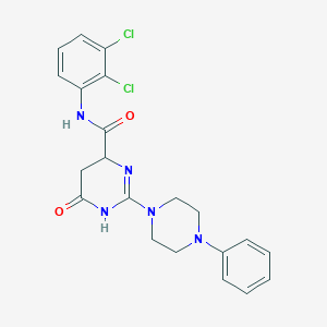 N-(2,3-dichlorophenyl)-6-oxo-2-(4-phenylpiperazin-1-yl)-3,4,5,6-tetrahydropyrimidine-4-carboxamide