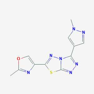 6-(2-methyl-1,3-oxazol-4-yl)-3-(1-methyl-1H-pyrazol-4-yl)[1,2,4]triazolo[3,4-b][1,3,4]thiadiazole