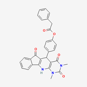 [4-(5,7-dimethyl-4,6,17-trioxo-5,7,9-triazatetracyclo[8.7.0.03,8.011,16]heptadeca-1(10),3(8),11,13,15-pentaen-2-yl)phenyl] 2-phenylacetate