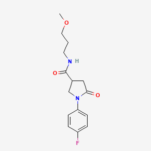 1-(4-fluorophenyl)-N-(3-methoxypropyl)-5-oxopyrrolidine-3-carboxamide