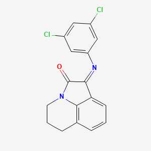 molecular formula C17H12Cl2N2O B11040871 (1E)-1-[(3,5-dichlorophenyl)imino]-5,6-dihydro-4H-pyrrolo[3,2,1-ij]quinolin-2(1H)-one 