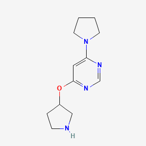 4-(1-Pyrrolidinyl)-6-(3-pyrrolidinyloxy)pyrimidine