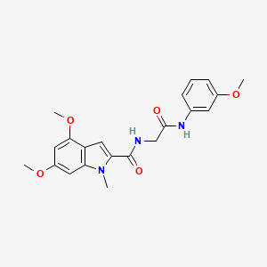 4,6-dimethoxy-N-{2-[(3-methoxyphenyl)amino]-2-oxoethyl}-1-methyl-1H-indole-2-carboxamide