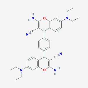 4,4'-benzene-1,4-diylbis[2-amino-7-(diethylamino)-4H-chromene-3-carbonitrile]