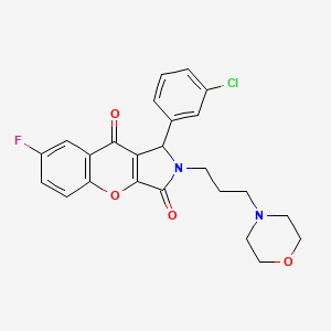 1-(3-Chlorophenyl)-7-fluoro-2-[3-(morpholin-4-yl)propyl]-1,2-dihydrochromeno[2,3-c]pyrrole-3,9-dione