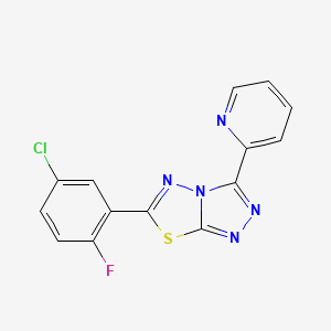 6-(5-Chloro-2-fluorophenyl)-3-(pyridin-2-yl)[1,2,4]triazolo[3,4-b][1,3,4]thiadiazole