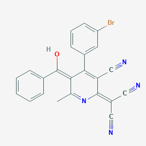 molecular formula C23H13BrN4O B11040927 [4-(3-bromophenyl)-3-cyano-6-methyl-5-(phenylcarbonyl)pyridin-2(1H)-ylidene]propanedinitrile 