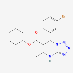 molecular formula C18H20BrN5O2 B11040948 Cyclohexyl 7-(3-bromophenyl)-5-methyl-4,7-dihydrotetrazolo[1,5-a]pyrimidine-6-carboxylate 