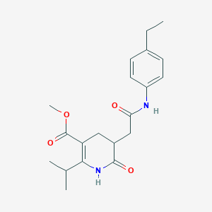 Methyl 5-[2-(4-ethylanilino)-2-oxoethyl]-2-isopropyl-6-oxo-1,4,5,6-tetrahydro-3-pyridinecarboxylate