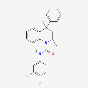 molecular formula C25H24Cl2N2O B11040980 N-(3,4-dichlorophenyl)-2,2,4-trimethyl-4-phenyl-3,4-dihydroquinoline-1(2H)-carboxamide 