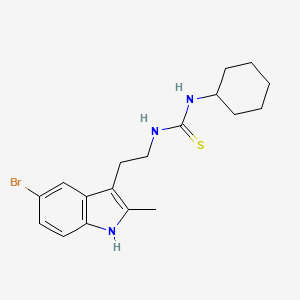 molecular formula C18H24BrN3S B11041016 1-[2-(5-bromo-2-methyl-1H-indol-3-yl)ethyl]-3-cyclohexylthiourea 