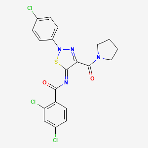 2,4-Dichloro-N-[2-(4-chlorophenyl)-4-(1-pyrrolidinylcarbonyl)-1,2,3-thiadiazol-5(2H)-yliden]benzamide