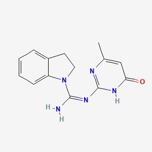 N-(4-methyl-6-oxo-1,6-dihydropyrimidin-2-yl)-2,3-dihydro-1H-indole-1-carboximidamide