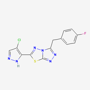 6-(4-chloro-1H-pyrazol-3-yl)-3-(4-fluorobenzyl)[1,2,4]triazolo[3,4-b][1,3,4]thiadiazole