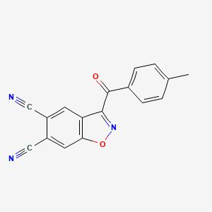 3-[(4-Methylphenyl)carbonyl]-1,2-benzoxazole-5,6-dicarbonitrile