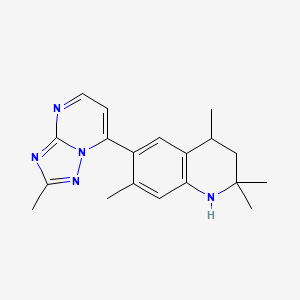 2,2,4,7-Tetramethyl-6-(2-methyl[1,2,4]triazolo[1,5-a]pyrimidin-7-yl)-1,2,3,4-tetrahydroquinoline