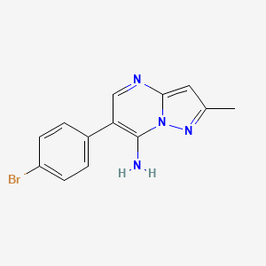 molecular formula C13H11BrN4 B11041196 6-(4-Bromophenyl)-2-methylpyrazolo[1,5-a]pyrimidin-7-amine CAS No. 85841-05-0