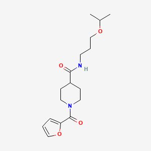 molecular formula C17H26N2O4 B11041210 1-(furan-2-ylcarbonyl)-N-[3-(propan-2-yloxy)propyl]piperidine-4-carboxamide 