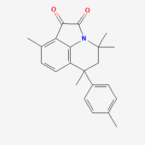 4,4,6,9-tetramethyl-6-(4-methylphenyl)-5,6-dihydro-4H-pyrrolo[3,2,1-ij]quinoline-1,2-dione