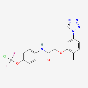 N-{4-[chloro(difluoro)methoxy]phenyl}-2-[2-methyl-5-(1H-tetrazol-1-yl)phenoxy]acetamide