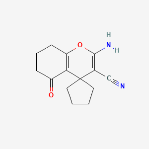 2-Amino-5-oxo-5,6,7,8-tetrahydrospiro[chromene-4,1'-cyclopentane]-3-carbonitrile