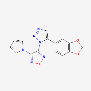 3-[5-(1,3-benzodioxol-5-yl)-1H-1,2,3-triazol-1-yl]-4-(1H-pyrrol-1-yl)-1,2,5-oxadiazole