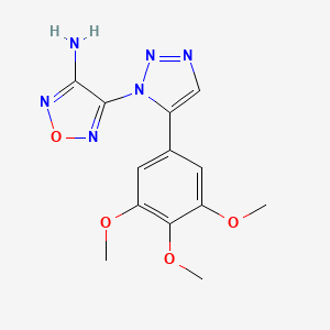 4-[5-(3,4,5-trimethoxyphenyl)-1H-1,2,3-triazol-1-yl]-1,2,5-oxadiazol-3-amine