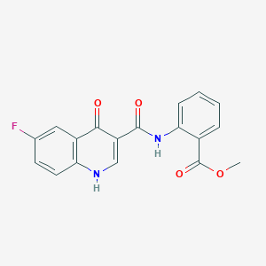 molecular formula C18H13FN2O4 B11041352 Methyl 2-[(6-fluoro-4-hydroxy-3-quinolyl)carbonylamino]benzoate 