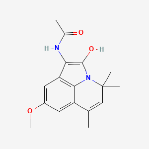 molecular formula C17H20N2O3 B11041388 N-(2-hydroxy-8-methoxy-4,4,6-trimethyl-4H-pyrrolo[3,2,1-ij]quinolin-1-yl)acetamide 