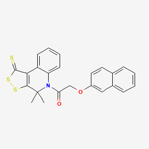 1-(4,4-dimethyl-1-thioxo-1,4-dihydro-5H-[1,2]dithiolo[3,4-c]quinolin-5-yl)-2-(naphthalen-2-yloxy)ethanone