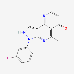 7-(3-fluorophenyl)-5-methyl-1,7-dihydro-4H-pyrazolo[3,4-h][1,6]naphthyridin-4-one