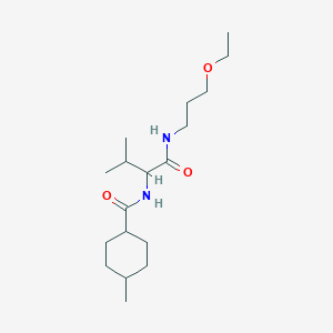 N-{1-[(3-ethoxypropyl)amino]-3-methyl-1-oxobutan-2-yl}-4-methylcyclohexanecarboxamide