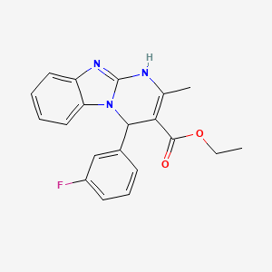 Ethyl 4-(3-fluorophenyl)-2-methyl-1,4-dihydropyrimido[1,2-a]benzimidazole-3-carboxylate