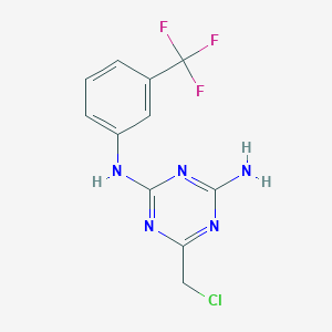 6-(chloromethyl)-N-[3-(trifluoromethyl)phenyl]-1,3,5-triazine-2,4-diamine