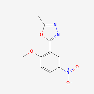 2-(2-Methoxy-5-nitrophenyl)-5-methyl-1,3,4-oxadiazole