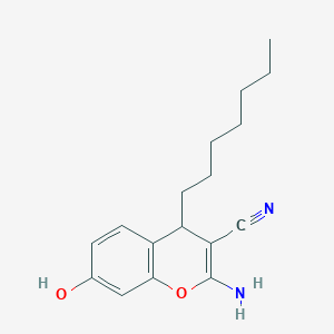 2-amino-4-heptyl-7-hydroxy-4H-chromene-3-carbonitrile