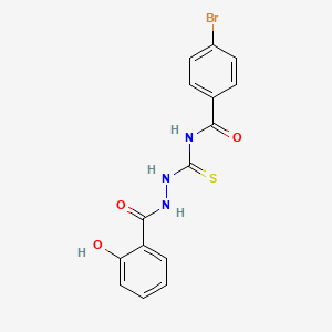 4-Bromo-N~1~-{[2-(2-hydroxybenzoyl)hydrazino]carbothioyl}benzamide