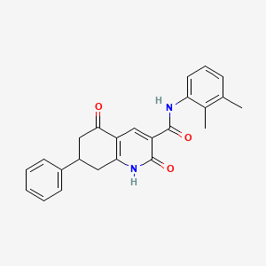 molecular formula C24H22N2O3 B11041572 N-(2,3-dimethylphenyl)-2,5-dioxo-7-phenyl-1,2,5,6,7,8-hexahydroquinoline-3-carboxamide 