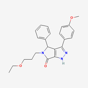 5-(3-ethoxypropyl)-3-(4-methoxyphenyl)-4-phenyl-4,5-dihydropyrrolo[3,4-c]pyrazol-6(1H)-one