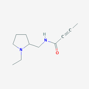 N-[(1-Ethylpyrrolidin-2-YL)methyl]but-2-ynamide