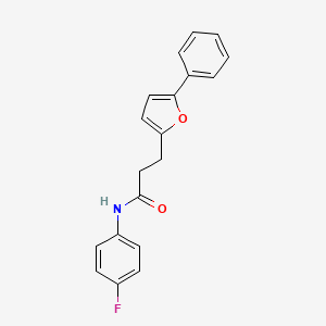 N-(4-fluorophenyl)-3-(5-phenylfuran-2-yl)propanamide