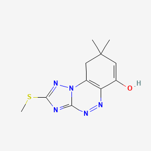 8,8-Dimethyl-2-(methylsulfanyl)-8,9-dihydro[1,2,4]triazolo[5,1-c][1,2,4]benzotriazin-6-ol