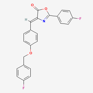 (4Z)-4-{4-[(4-fluorobenzyl)oxy]benzylidene}-2-(4-fluorophenyl)-1,3-oxazol-5(4H)-one