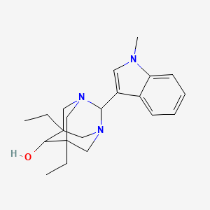 molecular formula C21H29N3O B11041822 5,7-diethyl-2-(1-methyl-1H-indol-3-yl)-1,3-diazatricyclo[3.3.1.1~3,7~]decan-6-ol 