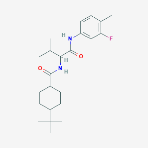 4-tert-butyl-N-{1-[(3-fluoro-4-methylphenyl)amino]-3-methyl-1-oxobutan-2-yl}cyclohexanecarboxamide