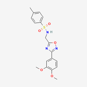 N-{[3-(3,4-dimethoxyphenyl)-1,2,4-oxadiazol-5-yl]methyl}-4-methylbenzenesulfonamide