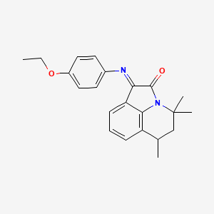 (1E)-1-[(4-ethoxyphenyl)imino]-4,4,6-trimethyl-5,6-dihydro-4H-pyrrolo[3,2,1-ij]quinolin-2(1H)-one