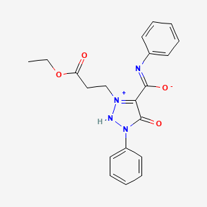 3-(3-ethoxy-3-oxopropyl)-1-phenyl-4-(phenylcarbamoyl)-1H-1,2,3-triazol-3-ium-5-olate