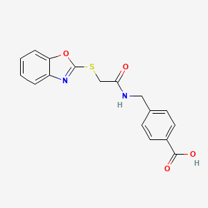 4-({[2-(1,3-Benzoxazol-2-ylsulfanyl)acetyl]amino}methyl)benzoic acid