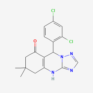 9-(2,4-dichlorophenyl)-6,6-dimethyl-5,6,7,9-tetrahydro[1,2,4]triazolo[5,1-b]quinazolin-8(4H)-one